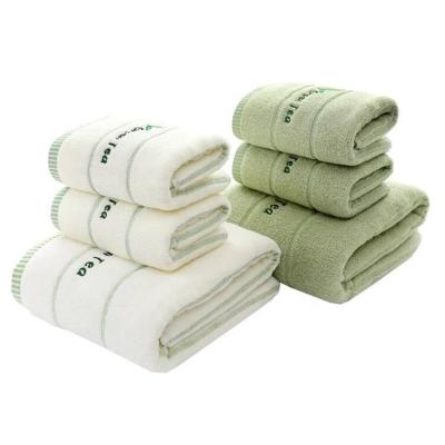 China Wholesale Boutique Cotton Embroidery Face Bath Towel QUICK DRY Set for sale