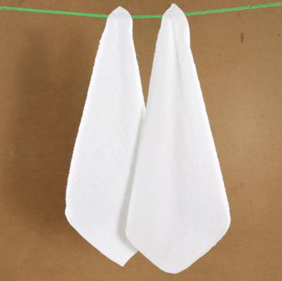 China China QUICK DRY 21/2 disposable cotton yarn plain white square towel factory stock sale for sale