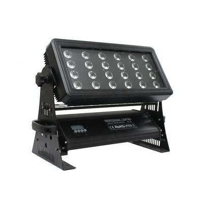 China Theme park waterproof battery operated wireless dmx led uplights new 24pcs 18w RGBWAUV 6in1 city light for sale