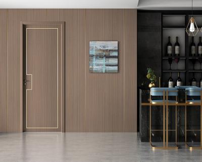 China Custom 50/60/70/80/90 polymer HT-X901 sound insulation 100% waterproof wpc door Israel factory custom interior doors for sale