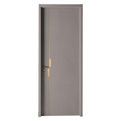 China Professional Factory Waterproof Custom Cast WPC Laminated Door For Hotel WPC Waterproof Doors With Metal Strip for sale