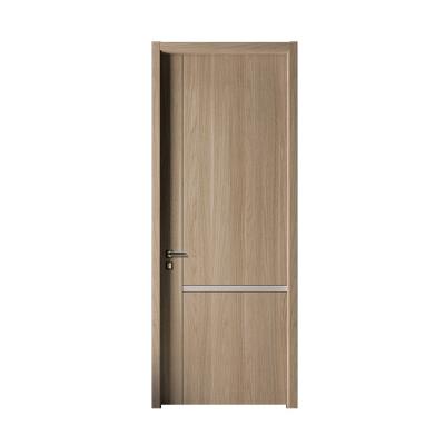 China Sound Insulation Wpc Villa Door Design Lacquer Apartment Room Interior Door Modern Wooden Wood Veneer Interior Wooden Door for sale