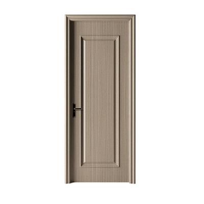 China Waterproof Modern Wooden Bedroom Door 3D Design Interior Hotel Room Wooden Door With Frames for sale