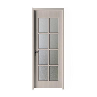 China Waterproof wood and plastic composite wpc /frame door with glasses for sale