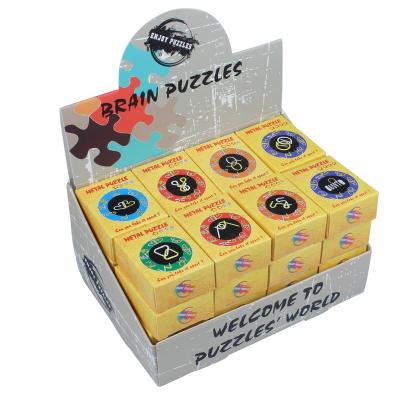 China Toy Amazon Hot Sale 32PCS/Set Educational Puzzle Brain Teaser Metal Puzzle Iq With PDQ for sale