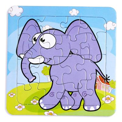 China Toy Mini Jigsaw Kids Baby Easy Cartoon Shape Toddler Animal Puzzle For Toddler for sale