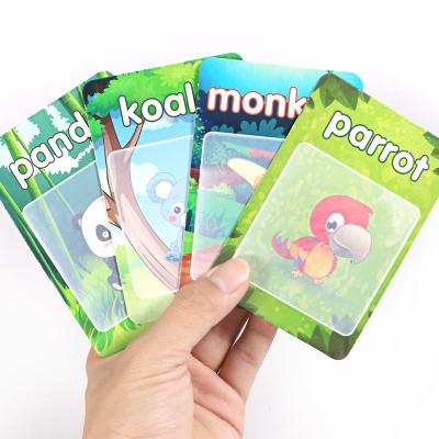 China Cartoon Paper Animal Children OEM ODM Learning Doodle Flash Card For Children for sale