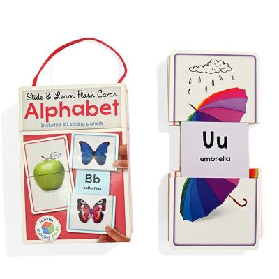 China Custom Sight Words Paper Alphabets Educational Learning Flash Cards For Kids for sale