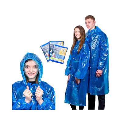 China 100% Waterproof GECKO MASTER Disposable Rain Ponchos For Adults Emergency Drawstring Hood Waterproof PE Plastic Raincoat For Protection for sale