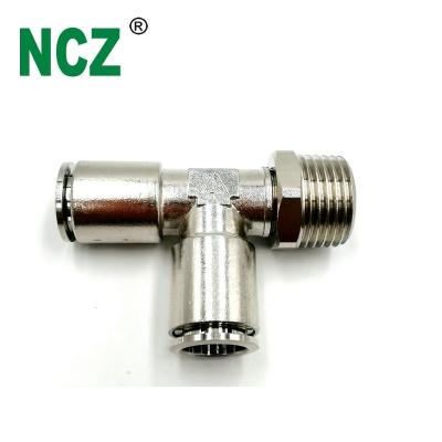 China Shops NCZ Shops Plug Tube Hose Nylon Pneumatic Brass Printing Nickel Plated Brass Connector YPF-Y Quick Fitting Side External Thread for sale