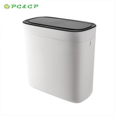 China Induction Type High Durability Vacuuming Rectangular Standing Trash Can Wholesale Plastic Living Room Bedroom Trash Can for sale