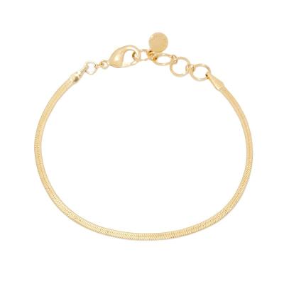 China CLASSIC Yadoo Vermeil Jewelry 925 Sterling Silver 18k Gold Plated Women's Classic Hot Sale 2mm Venice Mini Bracelet for sale