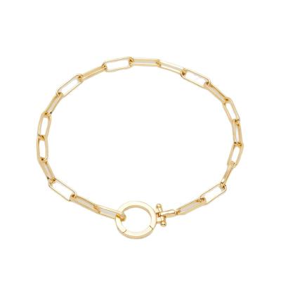 China CLASSIC Yadoo Vermeil Jewelry 925 Sterling Silver 18k Gold Plated Women Fashion Design 14k Gold Parker Bracelet for sale