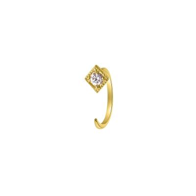 China CLASSIC Yadoo Vermeil Jewelry S925 Sterling Silver 18k Gold Plated Design Women Fashion Good Diamond Liv Huggie Earrings for sale