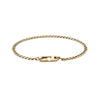 China Yadoo Vermeil CLASSIQUE Jewelry S925 Sterling Silver 18k Gold Plated Men Fashion Design Annex Cuban Chain Bracelet for sale