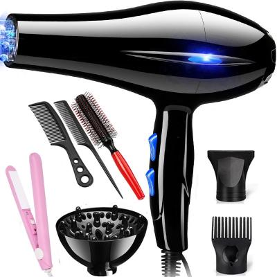 China Ionic 5 In 1 Hair Dryer Negativ Ion Reverse Air Hand Hair Dryer Negative Blow With Comb Set Professional for sale