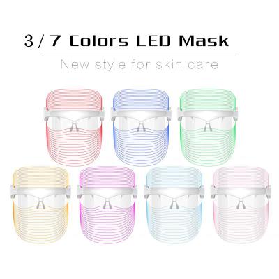 China Skin Tightening MIQMI Electric 7 Colors Led Face Mask Cordless Salon Beauty Facial Beauty PTD Infrared Light Photon Led Face Therapy Face Masks Home for sale