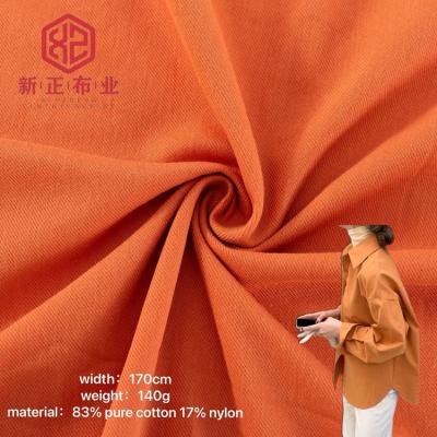 China Anti Static Multicolor Jersey Fine Pure Cotton 17% Chinlon Twill 83% Knit Cotton Fabric For Casual Wear for sale