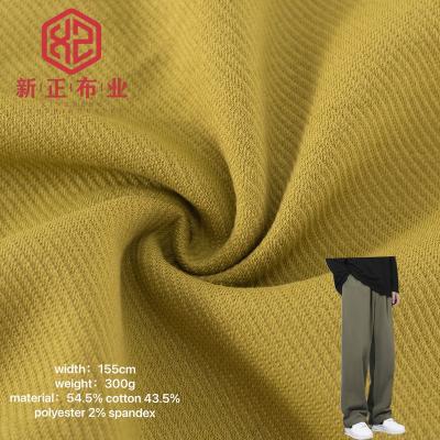 China Wholesale Customized Double Sided Polyester Knitted American Twill Rib Knit Cotton Polyester Fabric For Sweaters for sale