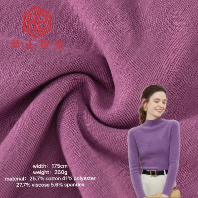 China Manufacturer Spandex Anti Dyed Spandex 5.6% Viscose 27.7% Cotton 25.7% Jinpin Cashmere Anti Static Brushed Polyester Fabric for sale