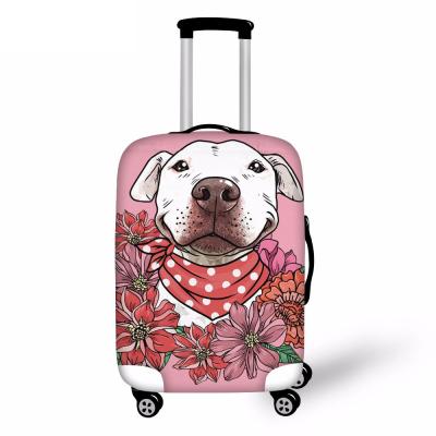 China Luggage Accessories Wholesale Custom Printed Lovely Travel Spandex Luggage Cover Four Sizes Suitcase Luggage Cover Device for sale