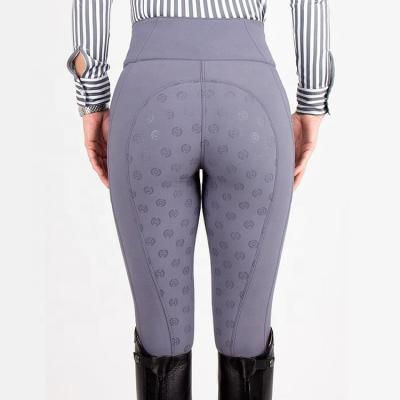 China Hot Selling Antibacterial In Europe Women Pants Silicone Riding Tights Gaiters Equestrian Breeches for sale