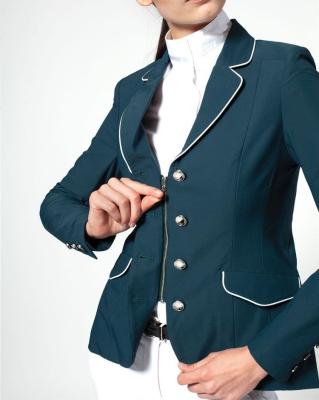 China 88% Spandex Hidden Zipper Jacket Equestrian Show Jacket in 12% Sustainable Nylon for sale