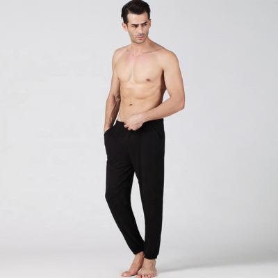 China Anti-Wrinkle 2021 Men's Breathable Casual Track Pants 95% Bamboo 5% Spandex Pot Hip Long Summer Custom Made High Quality Black Teenage Sweat for sale