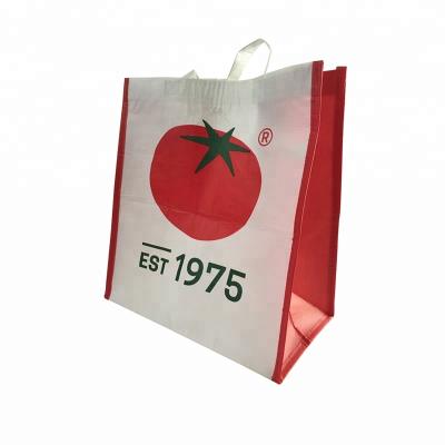 China Eco-friendly Recycled Shopping Laminated RPET Water Bottle Bag PET Stitchbond RPET Bag for sale