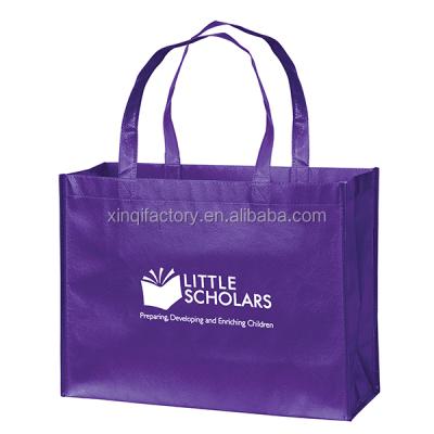 China Promotional Glossy Laminated Nonwoven Eco - Friendly Customer Tote Bag for sale