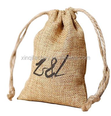 China Promotion Wholesale Eco - Friendly Mini Jute Drawstring Bags for sale