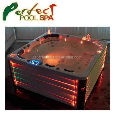 China Modern Indoor Whirlpool Massage Hot Tub With Cover for sale