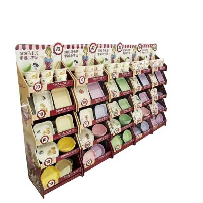 China Eco-friendly Easy Installation OEM Multifunction Supermarket Cardboard Corrugated Paper Displays For Products for sale