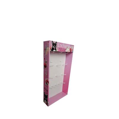 China Multifunctional Deployment Eco-Friendly Demountable Foldable Goods Cardboard Paper Foldable Display Box With Hooks for sale