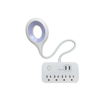 China With Desk Lamp Home Smart Plug Lightning Proof Wireless Socket With Table Light Extension Socket Power Strip for sale