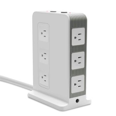 China With USB Ports Us Electrical Outlet 12 Way Charging Station Extension Leads Surge Protector Power Strip With Usb Outlet For Home for sale