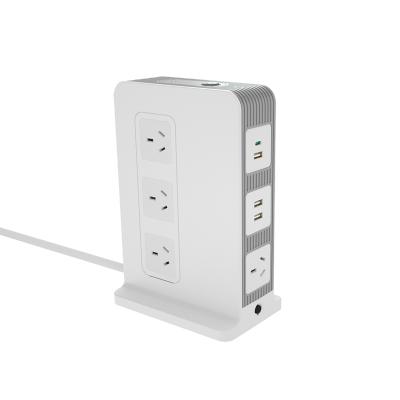 China With Hot Selling Safety Surge Protector Australia AU Australia Type Outlet Tower Surge Protector Power Strip USB-C Desktop With Overload Protector for sale