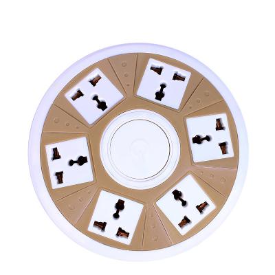 China With Overload Protector Round Universal Power Extension Lead Power Socket Strip 5Ac Outlet With Extension Cord And Power Switch for sale