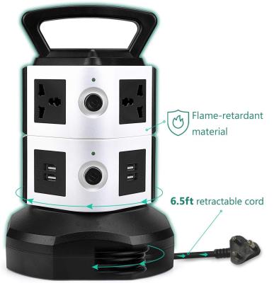 China Vertical Multi Strip Power Charger Outlet Household Socket Universal Wireless Universal Tower Extension Cord for sale