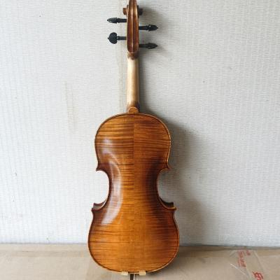 China On His Thirty One Chosen Hotsale Guarneri Handmade Natural Maple Flamed Violin In Stock for sale