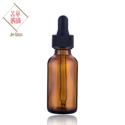 China Wholesale Luxury Cosmetic 5ml 10ml 15ml 20ml 30ml Oil Amber Glass Cosmetic Bottle With Dropper Or Black Screw Cap for sale