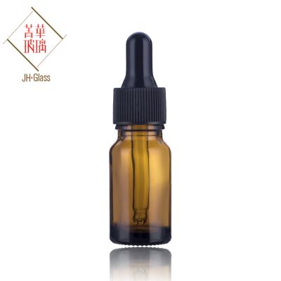 China Wholesale Cosmetic 5ml 10ml 15ml 30ml Dropper Bottle Essential Oil Glass Bottle With Black Dropper for sale