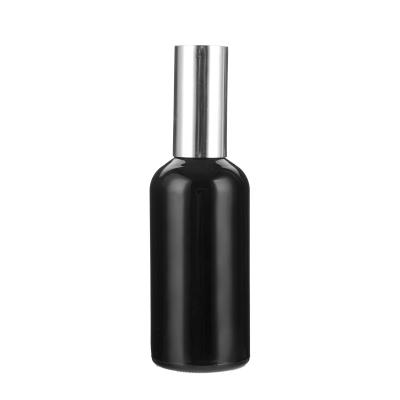 China Wholesale 5ml 10ml 15ml Cosmetic Cosmetic Packaging Black Glass Bottle With Lotion Pump For Perfume Or Essential Oil for sale