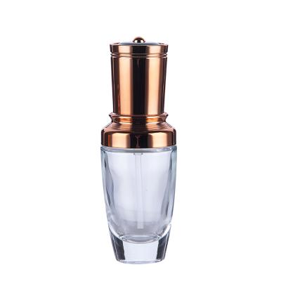 China Hot Sale 30ml Cosmetic Glass Empty Lotion Cosmetic Bottle With Pump for sale