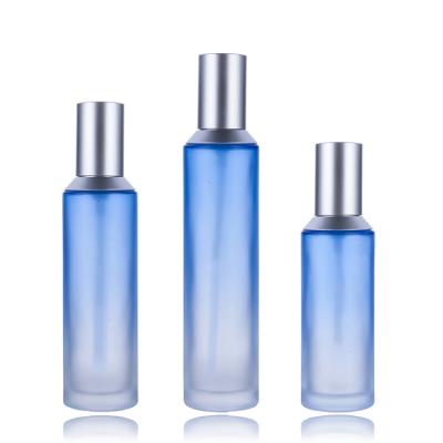 China Wholesale 15ml 30ml 50ml 100ml Personal Care Manufacturer Blue Cosmetics Containers Packaging Cream Lotion Pump Bottle For Skin Care for sale