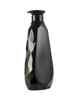 China Cosmetic 250 500ml Customized Black Plastic PET Sterilized Pump Bottle For Shampoo for sale