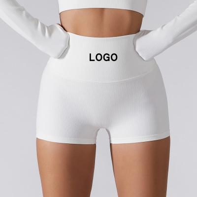 China New Breathable Belly Closure Sports Fitness Shorts Yoga Pants Women High Waist Lifting Tight Shorts for sale