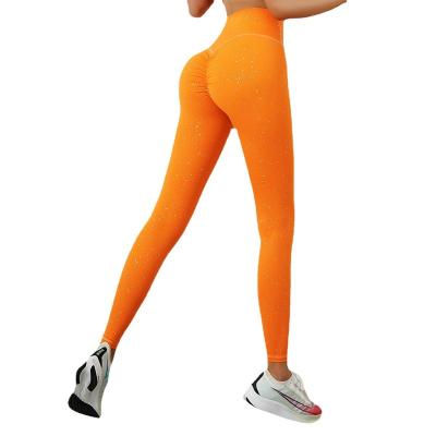 China Breathable Multicolor Hip Abdomen High Waist Hip Tights Outdoor Sports Pants Fitness Sequin Yoga Lifting Gaiters for sale