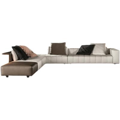 China Other Size TJ6008 Italian Light Luxury Simple Living Room Villa Minimalist Modern Corner Sofa for sale