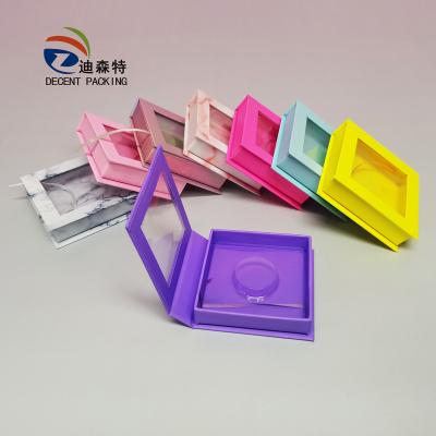 China Recyclable 3d eyelash paper box lashes colorful paper boxes packaging eyelash packaging box for sale